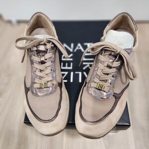 Naturalizer  Lotus Leather Fabric Lace Up, Sand Drift  Size Women 10M